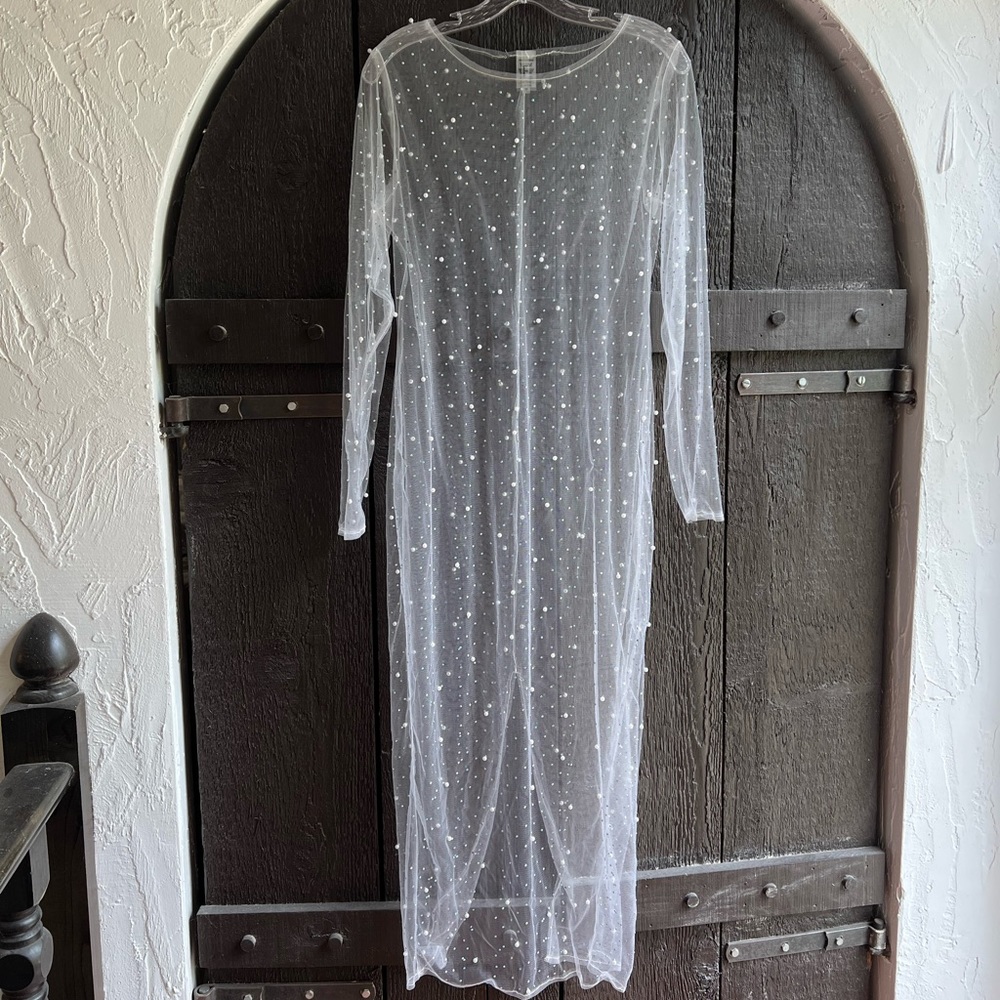 Sequin Mesh Coverup